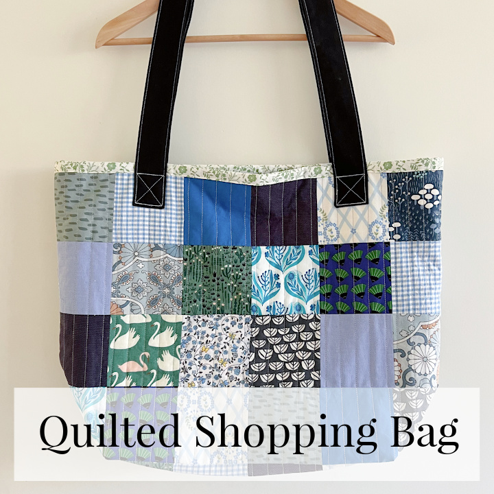 patroon variaties quilted shopping bag